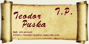 Teodor Puška vizit kartica